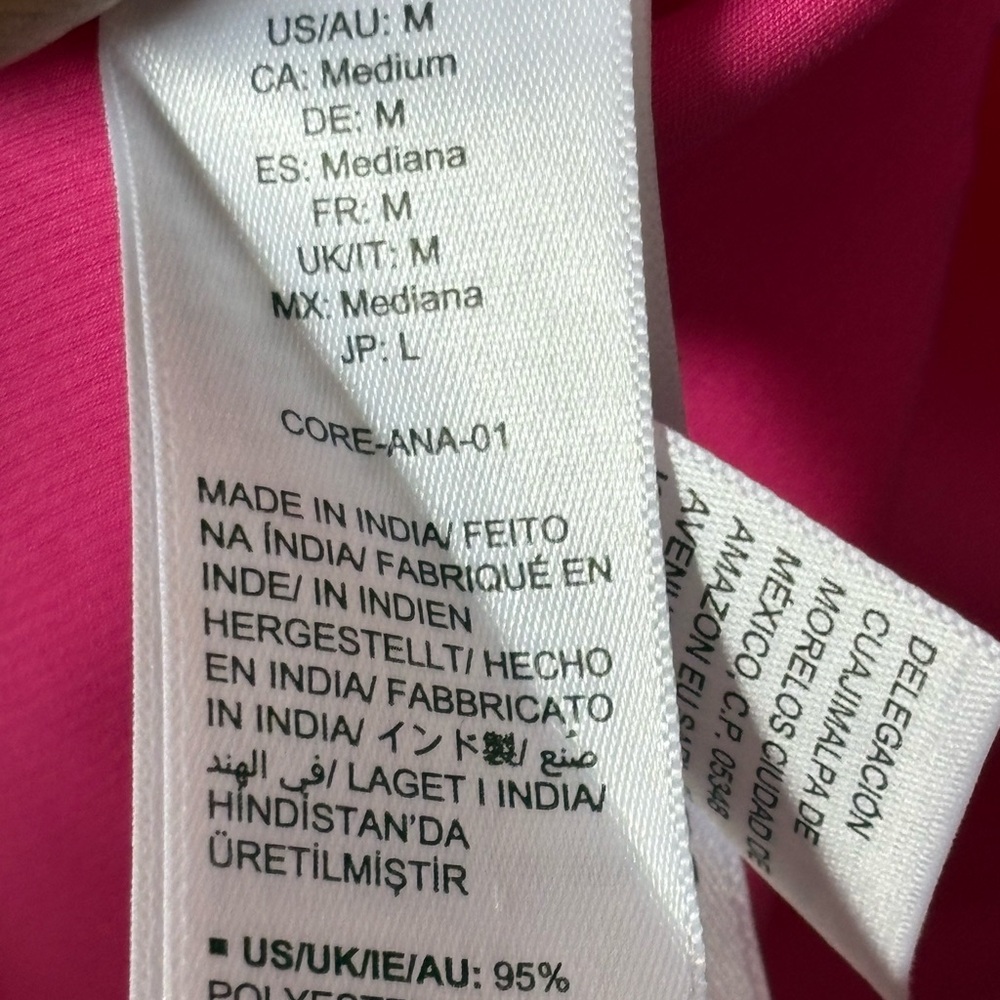 Influencer The Drop Ana Silky V-Neck Midi Slip Dress in Hot Pink Size Medium NWT - Picture 13 of 16
